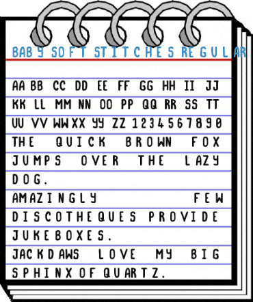 Baby Soft Stitches Regular Font