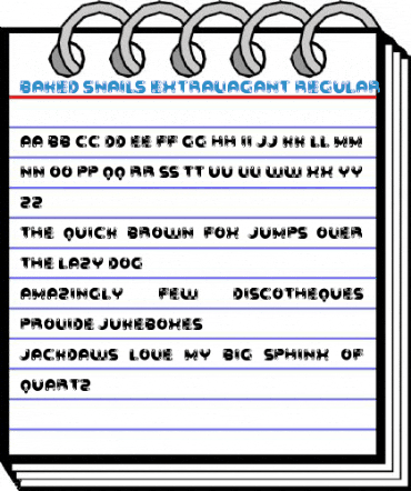 Baked Snails Extravagant Regular Font