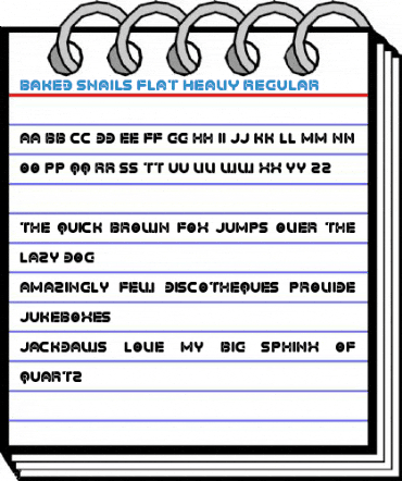 Baked Snails Flat Heavy Regular Font