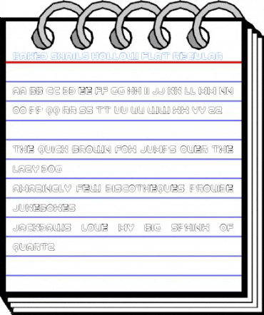 Baked Snails Hollow Flat Regular Font