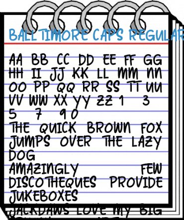 Balltimore Caps Regular Font