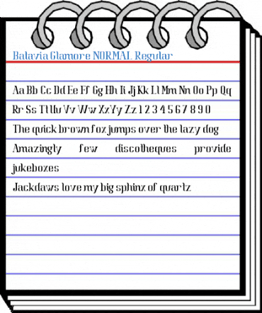 Batavia Glamore NORMAL Regular Font