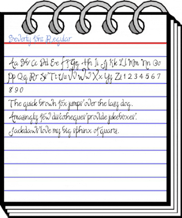 Beverly font Regular Font