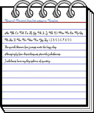 Beyond Magical free for persona Regular Font