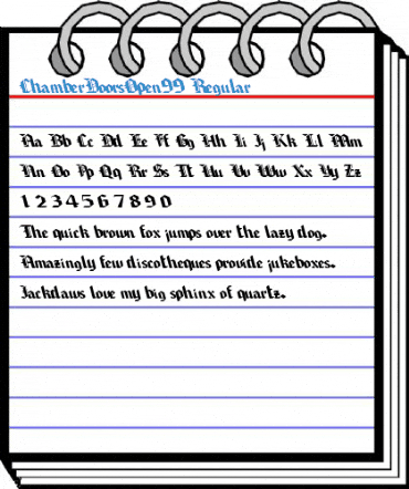 ChamberDoorsOpen99 Regular Font