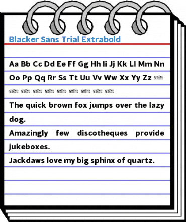 Blacker Sans Trial Extrabold Font