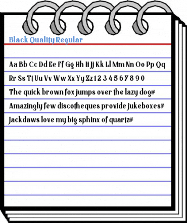 Black Quality Regular Font