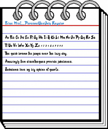 Blue Mist_PersonalUseOnly Regular Font