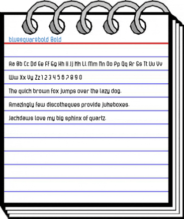 bluesquarebold Bold Font