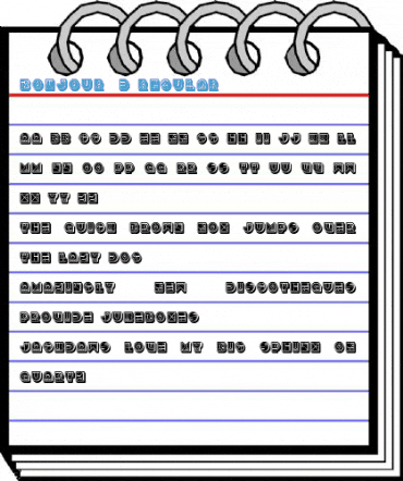 Bonjour 3D Regular Font