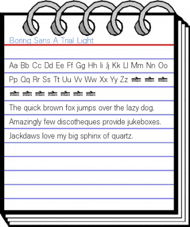 Boring Sans A Trial Light Font