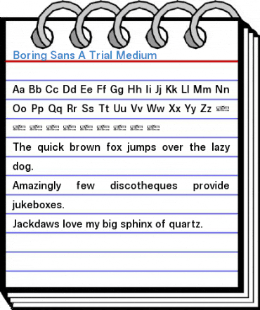 Boring Sans A Trial Medium Font