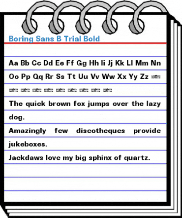 Boring Sans B Trial Bold Font