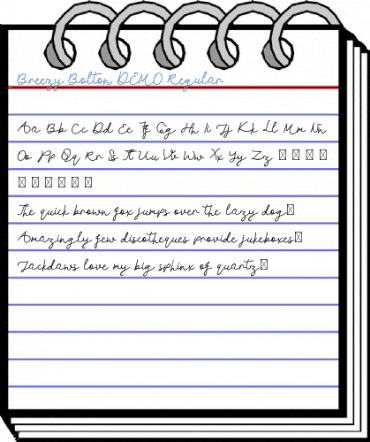 Breezy Bolton DEMO Regular Font