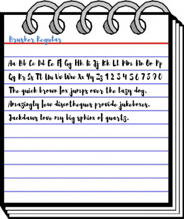 Brusher Regular Font