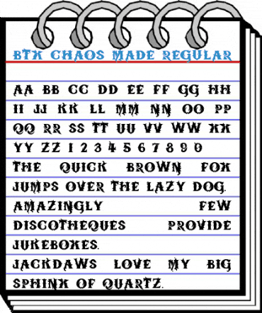 BTX-Chaos-Made Regular Font