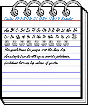 Caster PERSONAL USE ONLY Regular Font