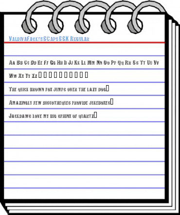 ValdivaFacetsSCapsSSK Regular Font