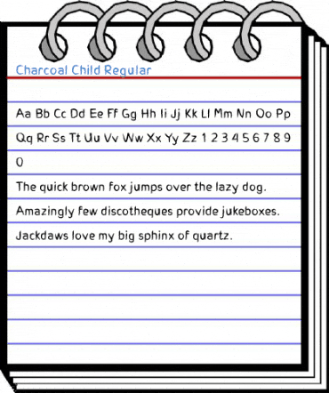 Charcoal Child Regular Font