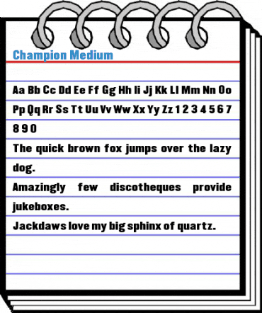 Champion Medium Font