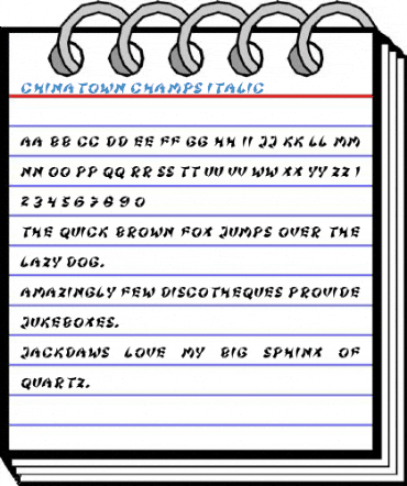 Chinatown Champs Italic Font