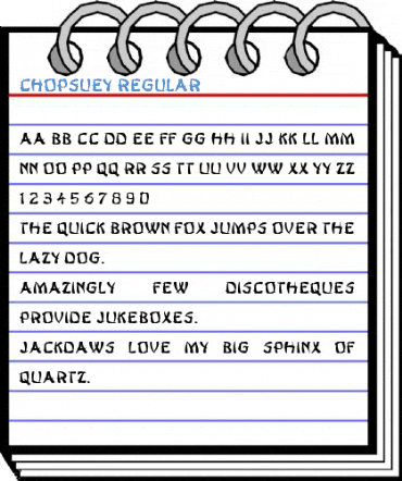 ChopsUey Regular Font
