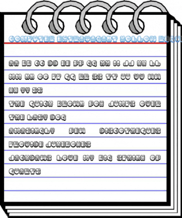 Computer Extravagant Hollow Regular Font