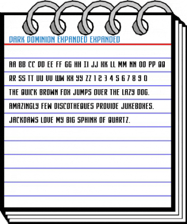 Dark Dominion Expanded Expanded Font
