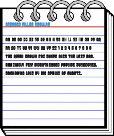 Dressed Filled Regular Font