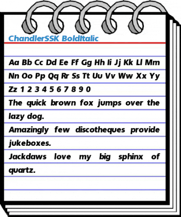 ChandlerSSK Font