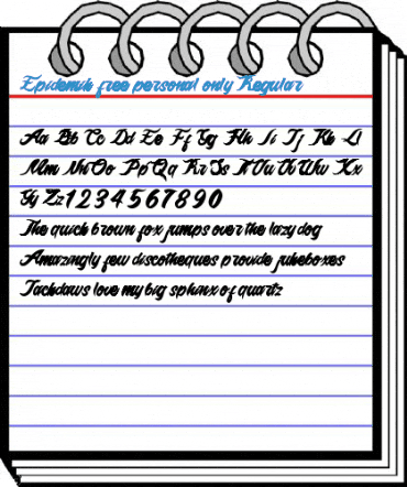 Epidemik free personal only Regular Font