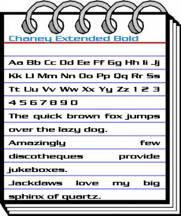 Chaney Extended Bold Font