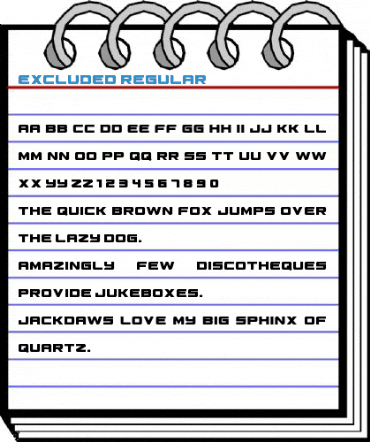 Excluded Regular Font