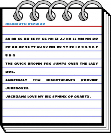 Behemuth Regular Font
