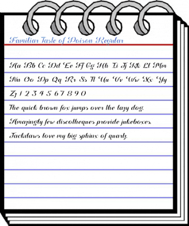 Familiar Taste of Poison Regular Font