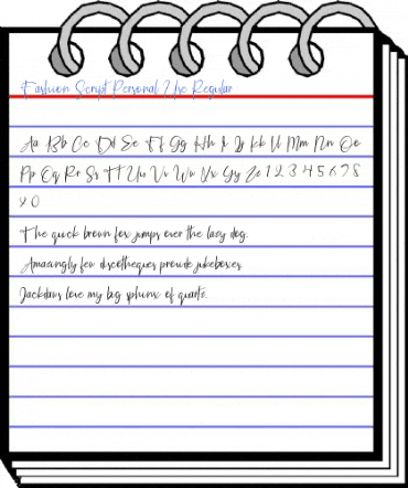 Fashion Script Personal Use Regular Font