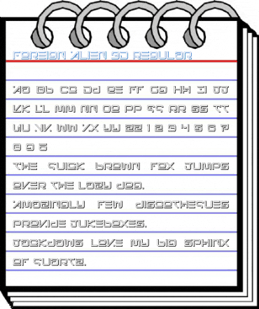 Foreign Alien 3D Regular Font