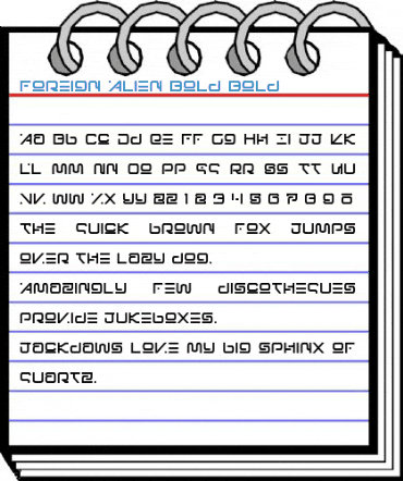 Foreign Alien Bold Bold Font