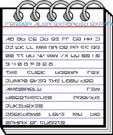 Foreign Alien Expanded Expanded Font