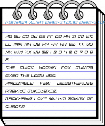 Foreign Alien Semi-Italic Semi-Italic Font