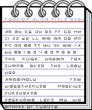 Foreign Alien Title Regular Font