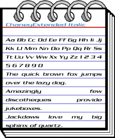 ChaneyExtended Italic Font