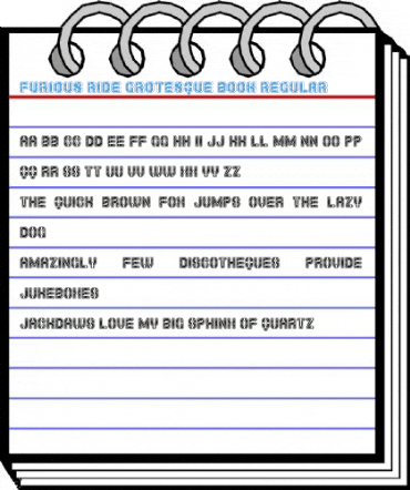 Furious Ride Grotesque Book Regular Font