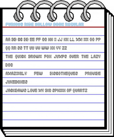 Furious Ride Hollow Book Regular Font