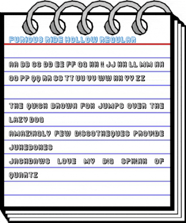 Furious Ride Hollow Regular Font