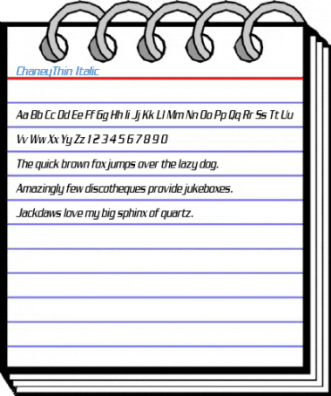 ChaneyThin Italic Font