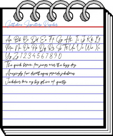 Gatheline Signature Regular Font