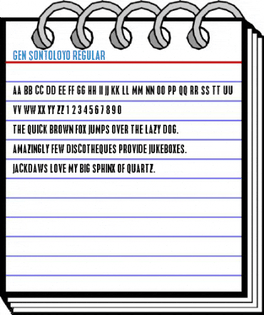 Gen Sontoloyo Regular Font