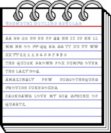 Geometri Outline Regular Font
