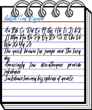 Gotten Say Regular Font